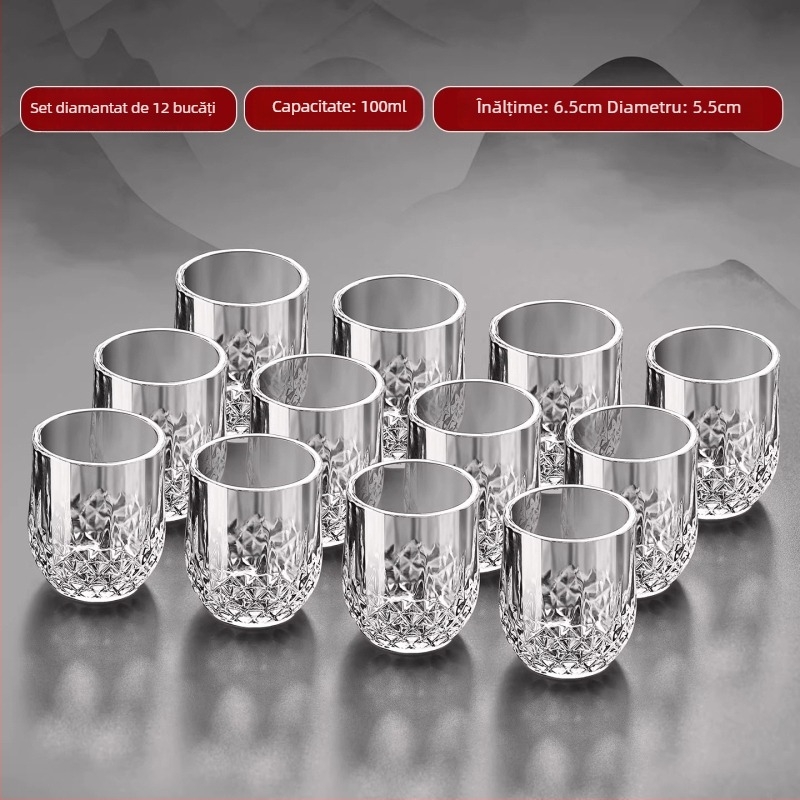 Set de pahare pentru băuturi spirtoase, sticlă de înaltă calitate, uz casnic, 100 ml