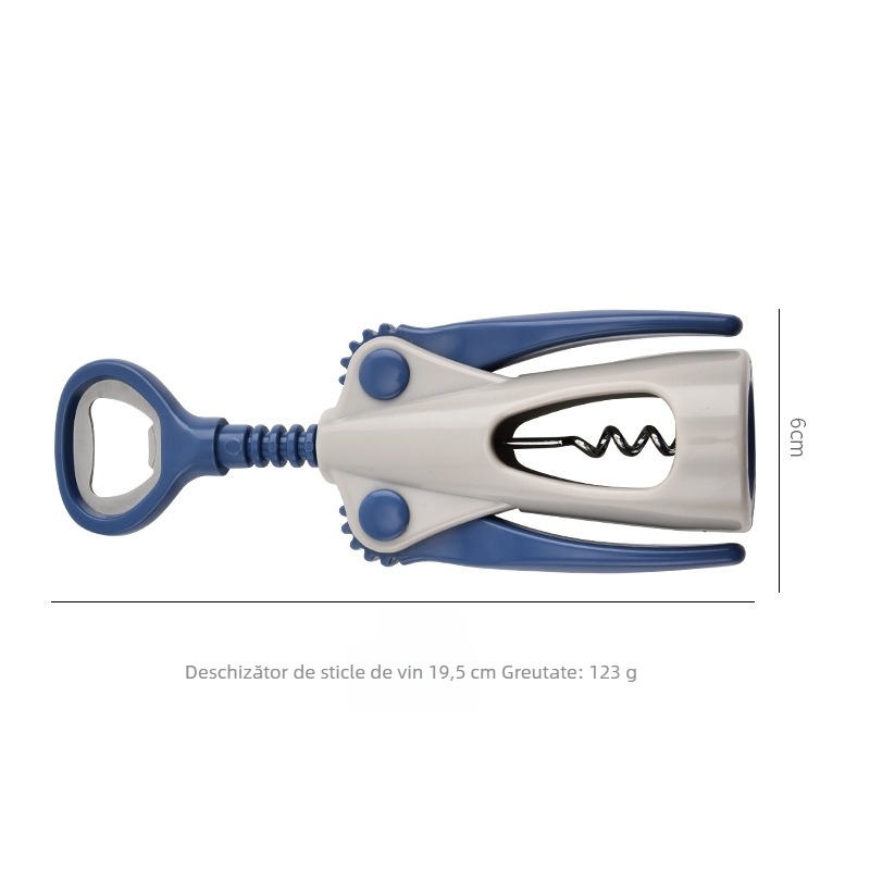 Deschizător de vin din ABS plastic, manual, multifuncțional