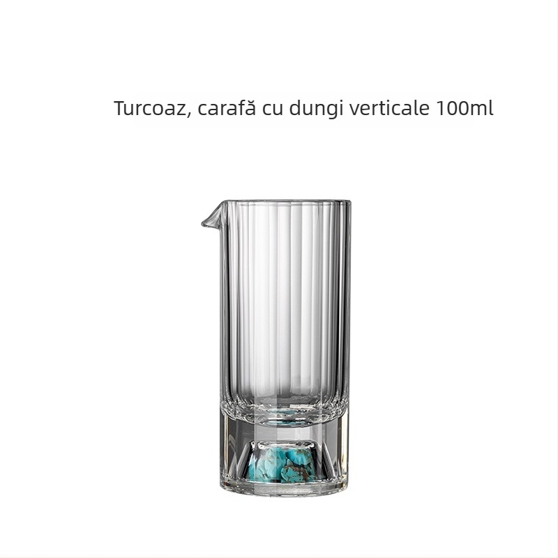 Pahare de cristal pentru băuturi spirtoase, cu folie de aur, design îngroșat, stil chinezesc, mic pahar gradat pentru uz casnic