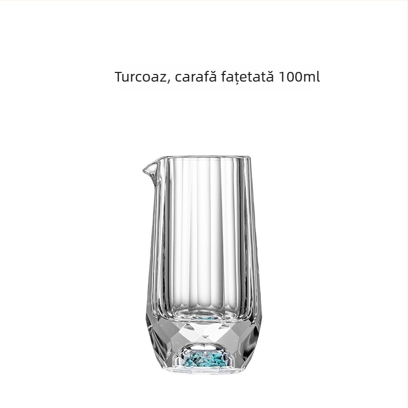 Pahare de cristal pentru băuturi spirtoase, cu folie de aur, design îngroșat, stil chinezesc, mic pahar gradat pentru uz casnic