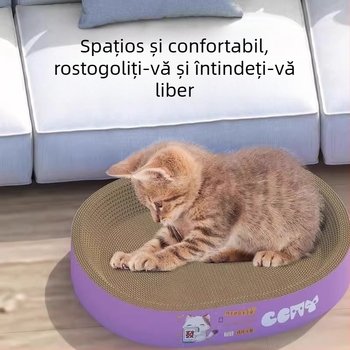 Plăcuță de zgâriat integrată cu stâlp vertical din sisal, extra-large, rezistentă la uzură și fără scame, adăpost pentru pisici pentru toate anotimpurile