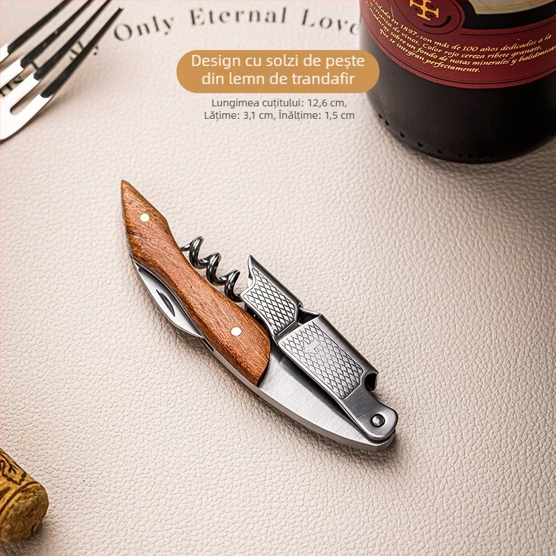 Cuțit calutul-de-mare pentru deschiderea sticlelor de vin, din oțel inoxidabil, design creativ pentru bere