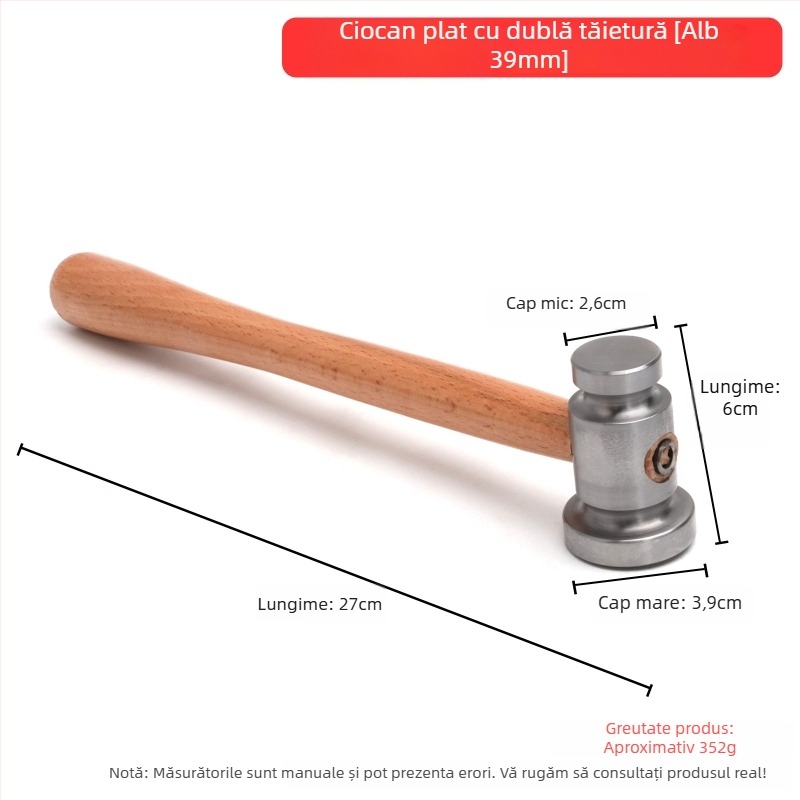 Ciocan mic de fier – Ciocan pătrat pentru prelucrare metalică și finisare bijuterii din aur și argint