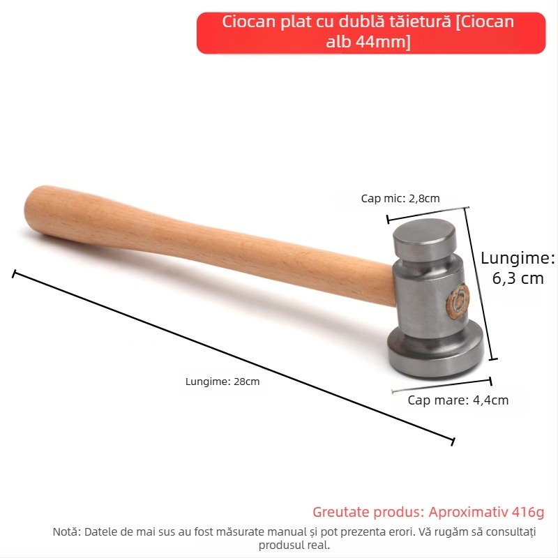 Ciocan mic de fier – Ciocan pătrat pentru prelucrare metalică și finisare bijuterii din aur și argint