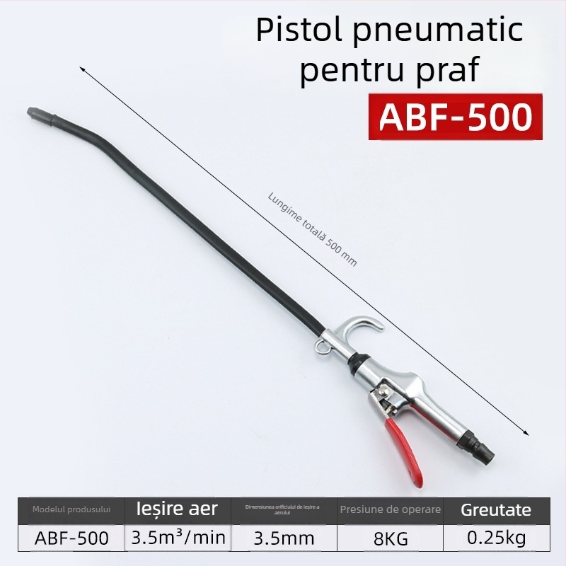 Pistol de suflare cu aer comprimat, presiune înaltă, duză extinsă pentru curățare