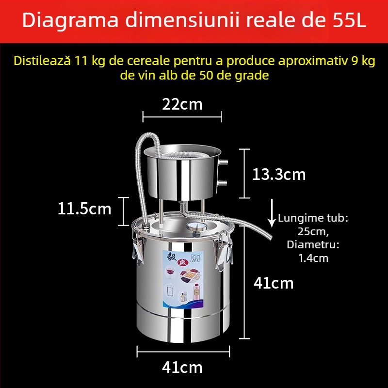 Distilator compact pentru uz casnic – echipament de distilare pentru băuturi spirtoase, la scară mică