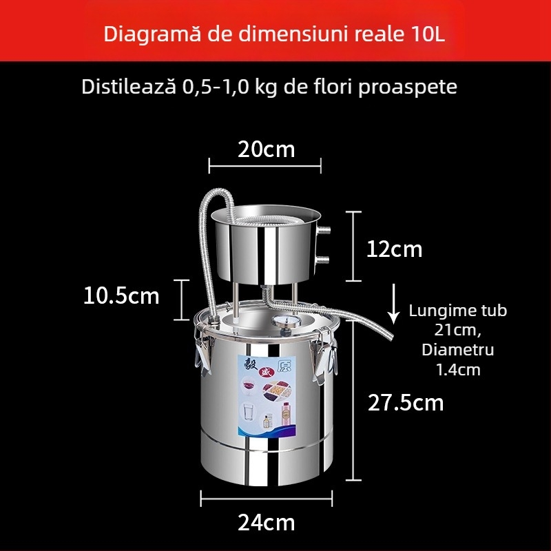Distilator compact pentru uz casnic – echipament de distilare pentru băuturi spirtoase, la scară mică