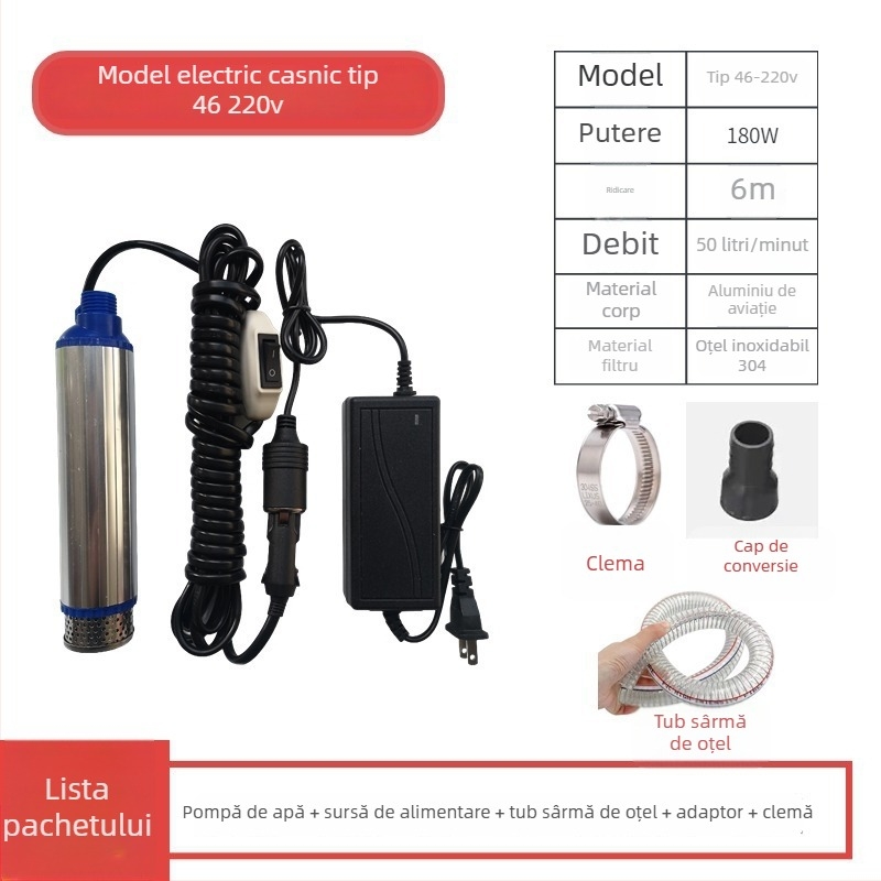 Pompa electrică pentru vin, pentru uz casnic, 12V, oțel inoxidabil, complet automat