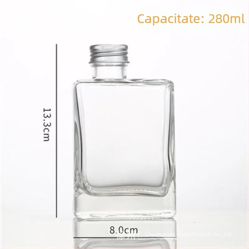 Sticlă de sticlă cu dop de plută pentru ceai cu lapte, cafea, parfum și băuturi; sticlă goală pentru lapte sau suc