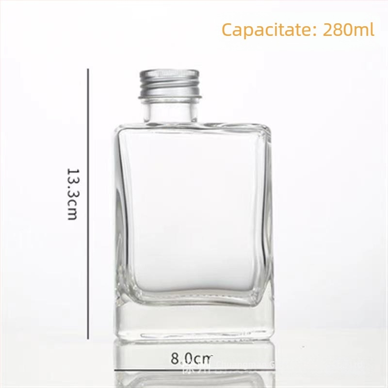 Sticlă de sticlă cu dop de plută pentru ceai cu lapte, cafea, parfum și băuturi; sticlă goală pentru lapte sau suc