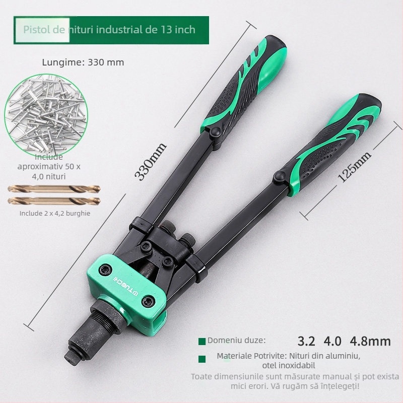 Pistol manual de nituri pentru uz casnic, dispozitiv mic de nituri, calitate industrială, economisire de efort
