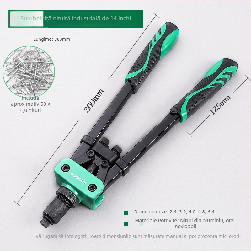 Pistol manual de nituri pentru uz casnic, dispozitiv mic de nituri, calitate industrială, economisire de efort