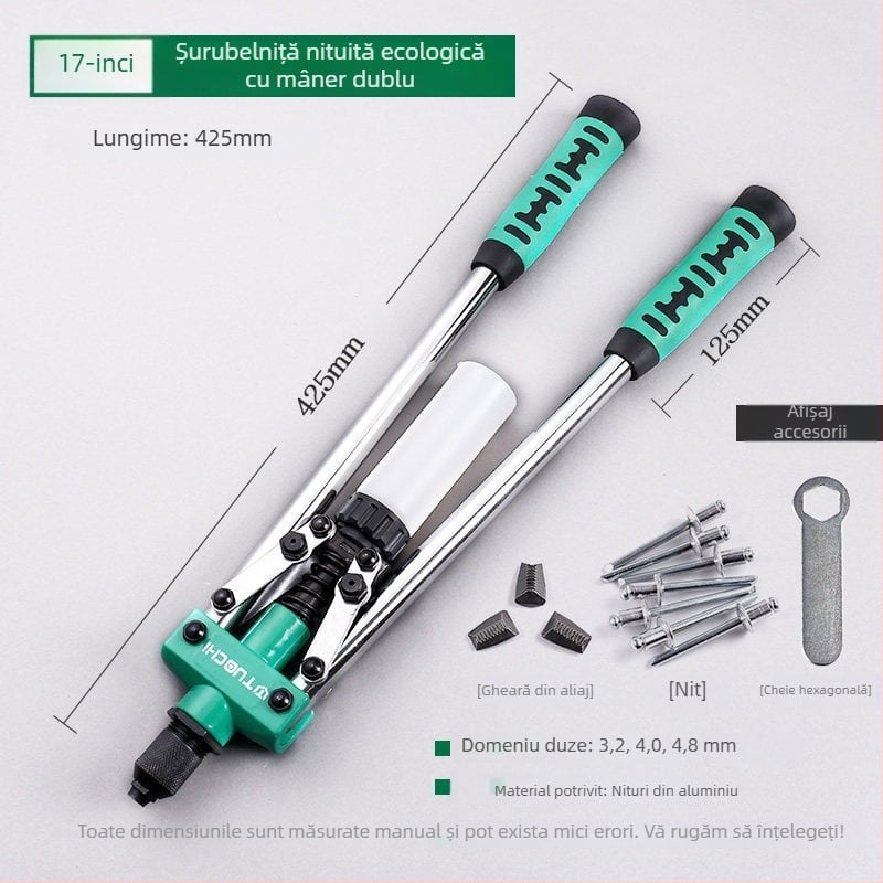 Pistol manual de nituri pentru uz casnic, dispozitiv mic de nituri, calitate industrială, economisire de efort