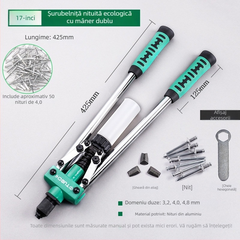 Pistol manual de nituri pentru uz casnic, dispozitiv mic de nituri, calitate industrială, economisire de efort