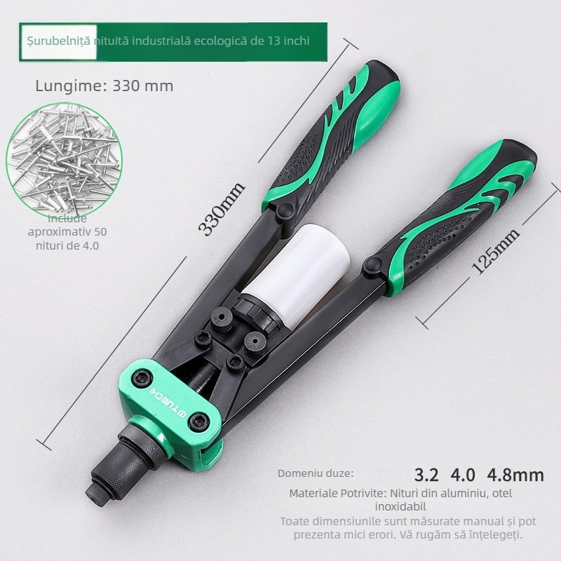 Pistol manual de nituri pentru uz casnic, dispozitiv mic de nituri, calitate industrială, economisire de efort