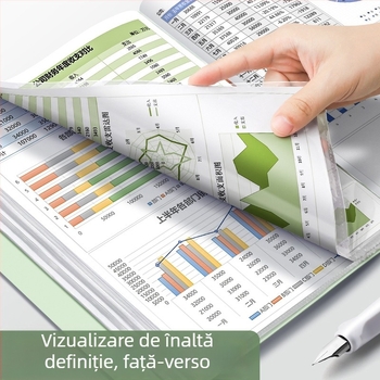 Mapă Morandi A4 cu inserții transparente pentru documente, lucrări de examen și partituri