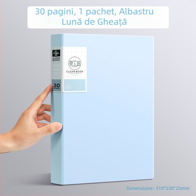 Mapă Morandi A4 cu inserții transparente pentru documente, lucrări de examen și partituri