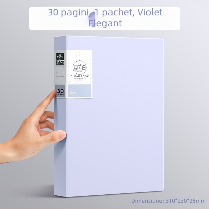 Mapă Morandi A4 cu inserții transparente pentru documente, lucrări de examen și partituri
