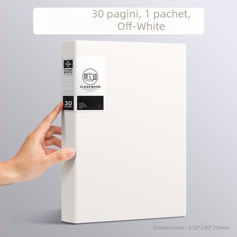 Mapă Morandi A4 cu inserții transparente pentru documente, lucrări de examen și partituri