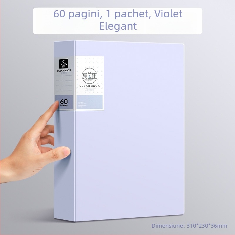Mapă Morandi A4 cu inserții transparente pentru documente, lucrări de examen și partituri