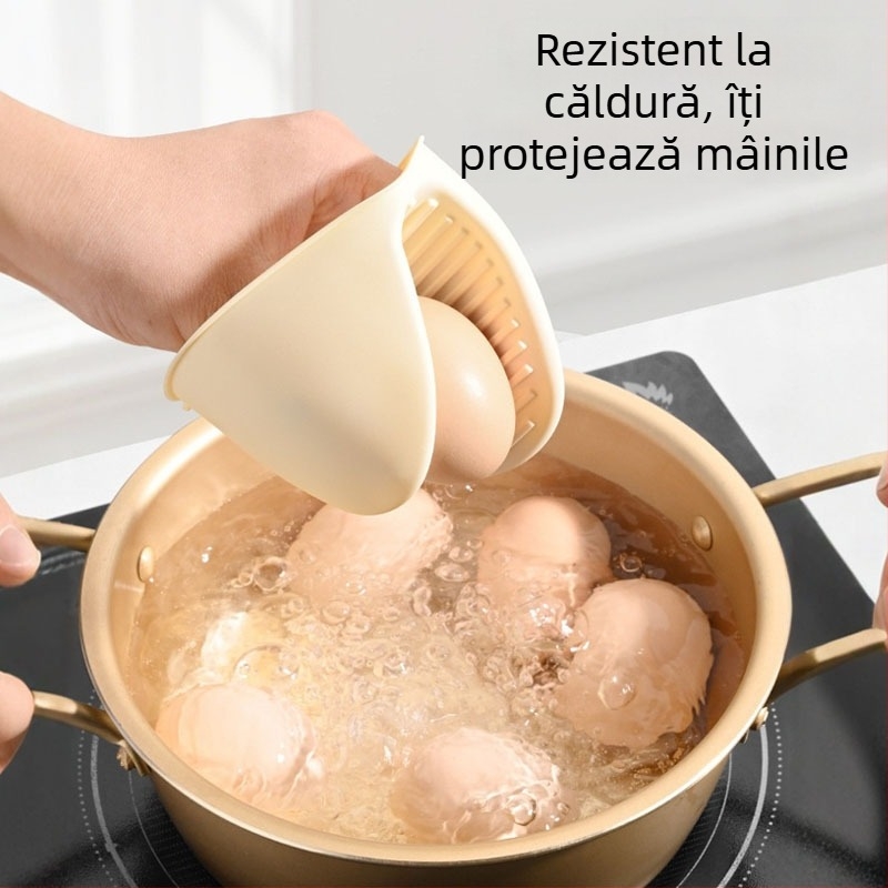 Mănuși din silicon rezistente la temperatură, cu priză antiderapantă, pentru manipularea bolurilor și farfuriilor fierbinți