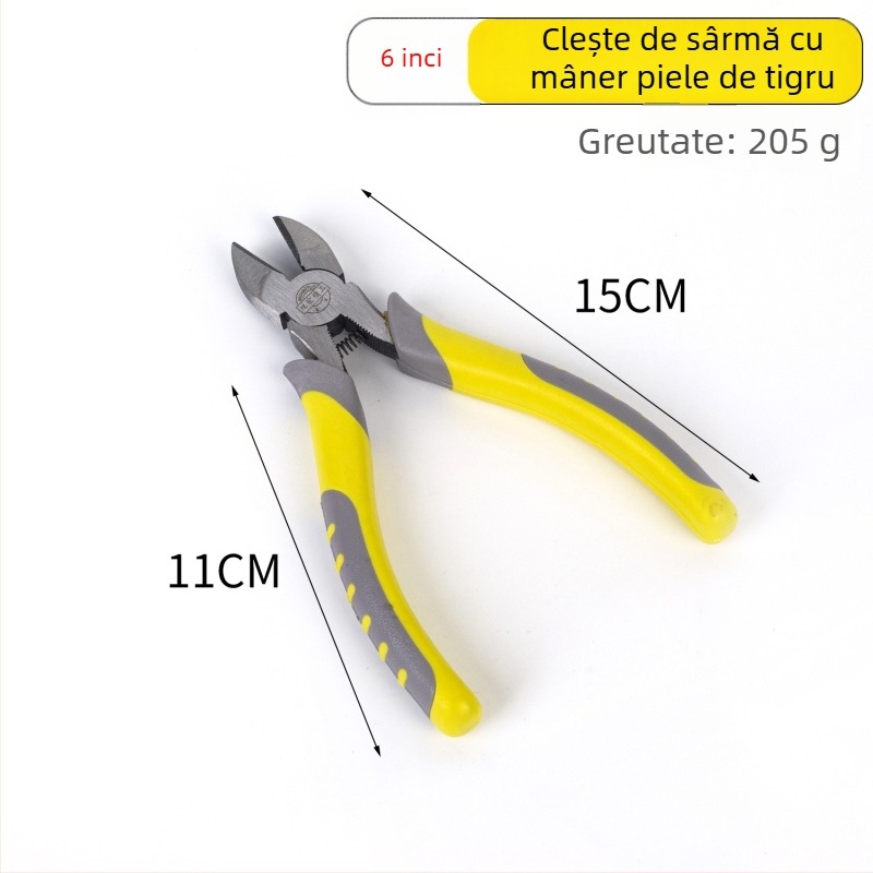 Clește multifuncțional pentru dezizolarea cablurilor, 9 inch; clește pentru cabluri, 8 inch; clește cu nas subțire; clește diagonal 6 inch; clește industrial cu mecanism de blocare