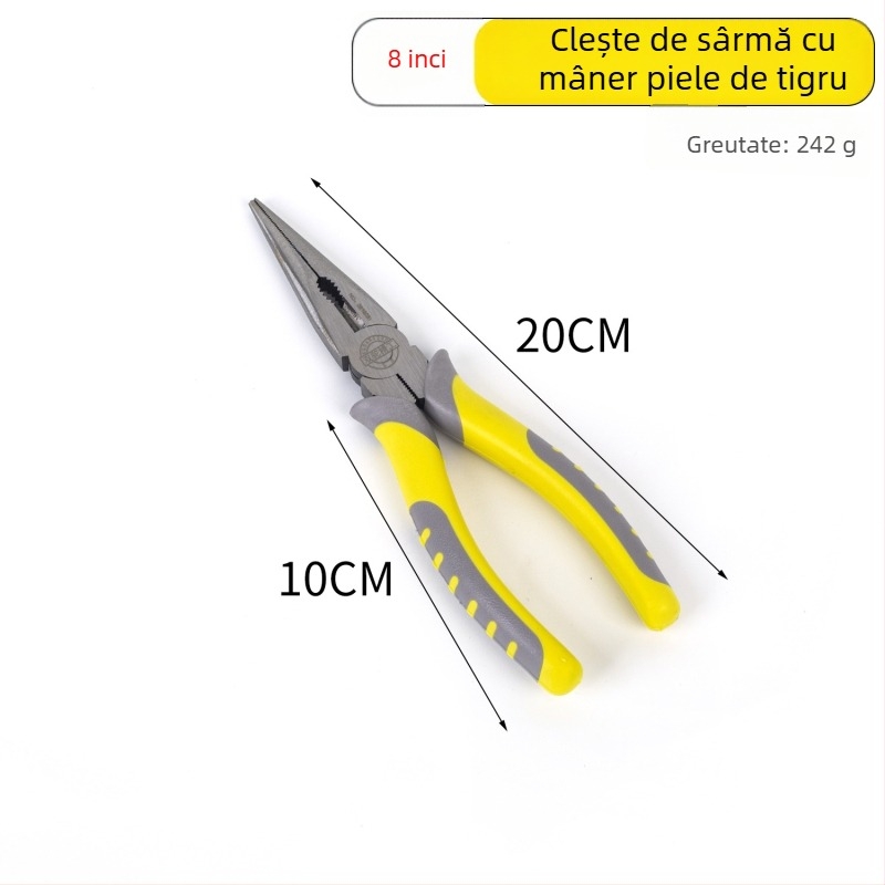 Clește multifuncțional pentru dezizolarea cablurilor, 9 inch; clește pentru cabluri, 8 inch; clește cu nas subțire; clește diagonal 6 inch; clește industrial cu mecanism de blocare