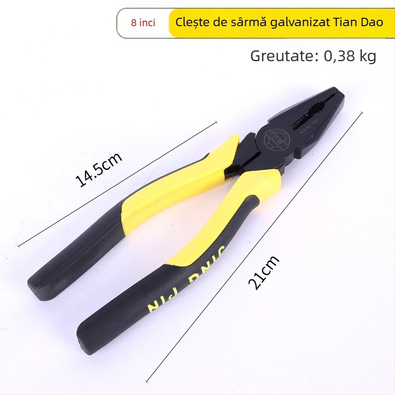Clește multifuncțional pentru dezizolarea cablurilor, 9 inch; clește pentru cabluri, 8 inch; clește cu nas subțire; clește diagonal 6 inch; clește industrial cu mecanism de blocare