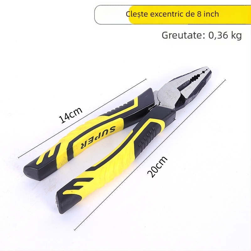Clește multifuncțional pentru dezizolarea cablurilor, 9 inch; clește pentru cabluri, 8 inch; clește cu nas subțire; clește diagonal 6 inch; clește industrial cu mecanism de blocare