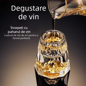 Set de pahare din cristal Diamond Jinshan pentru băuturi spirtoase, dispenser în stil chinezesc pentru acasă și petreceri