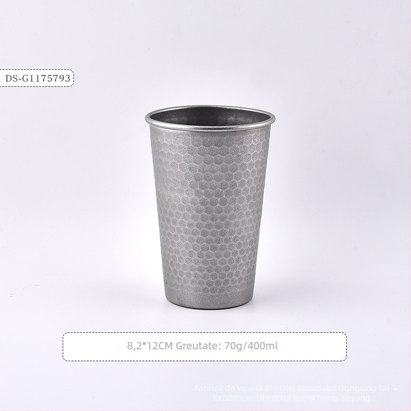 Cană din oțel inoxidabil 304, cu model diamant, pentru băuturi: cafea, băuturi calde și reci, camping