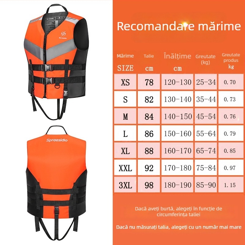 Vesta de salvare pentru copii, cu plutire mare, pentru barcă și snorkeling