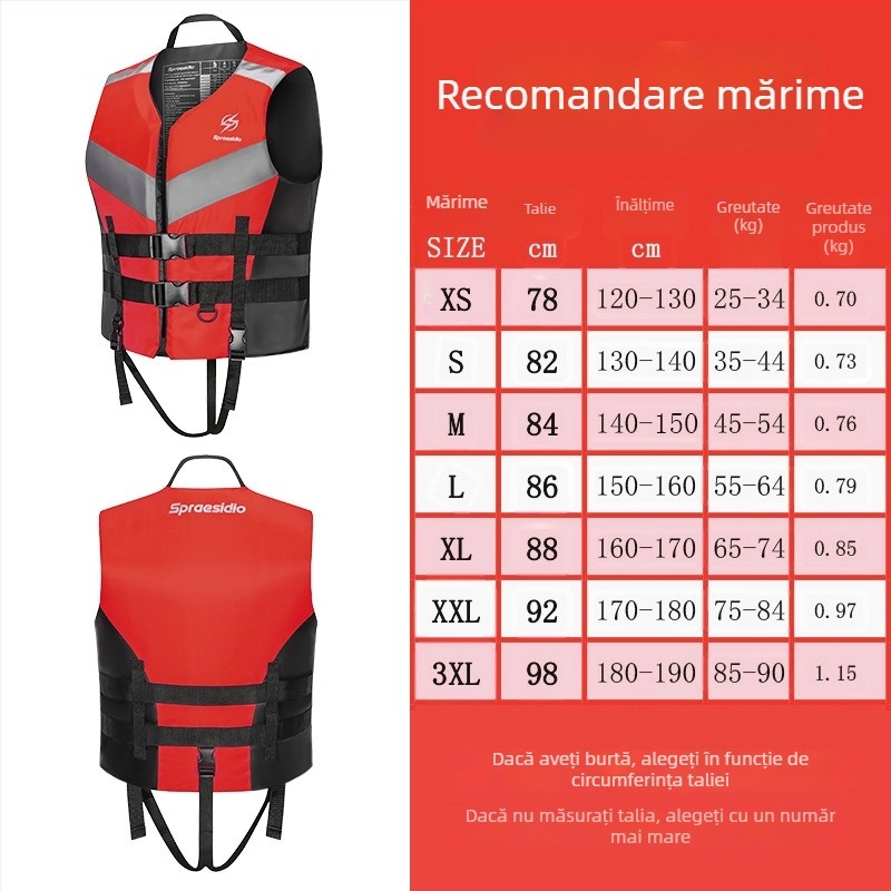 Vesta de salvare pentru copii, cu plutire mare, pentru barcă și snorkeling