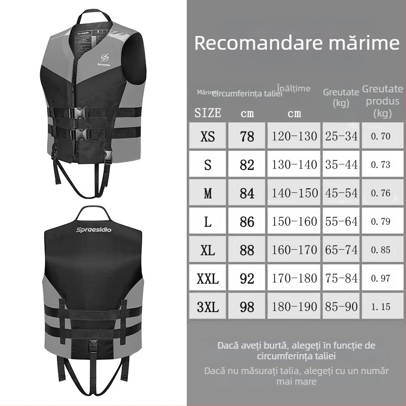 Vesta de salvare pentru copii, cu plutire mare, pentru barcă și snorkeling