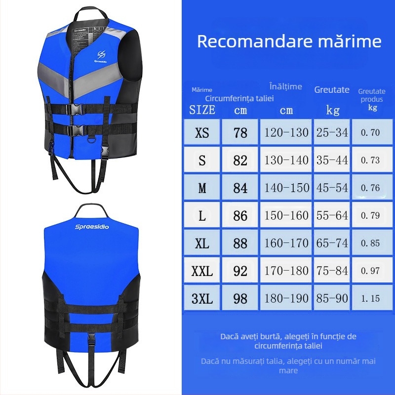 Vesta de salvare pentru copii, cu plutire mare, pentru barcă și snorkeling