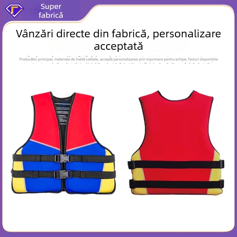 Vestă de salvare din neopren, flotabilitate mare, pentru dragon boat și utilizare pe ambarcațiuni montate pe mașină, portabilă, pentru adulți și copii