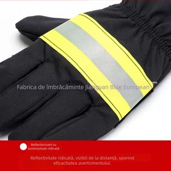 Mănuși de pompier cu rezistență la flacără, înaltă rezistență la căldură și izolație termică pentru intervenții de salvare