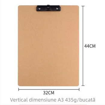 Clipboard din fibră, cu clips, placă de desen și dosar pentru documente