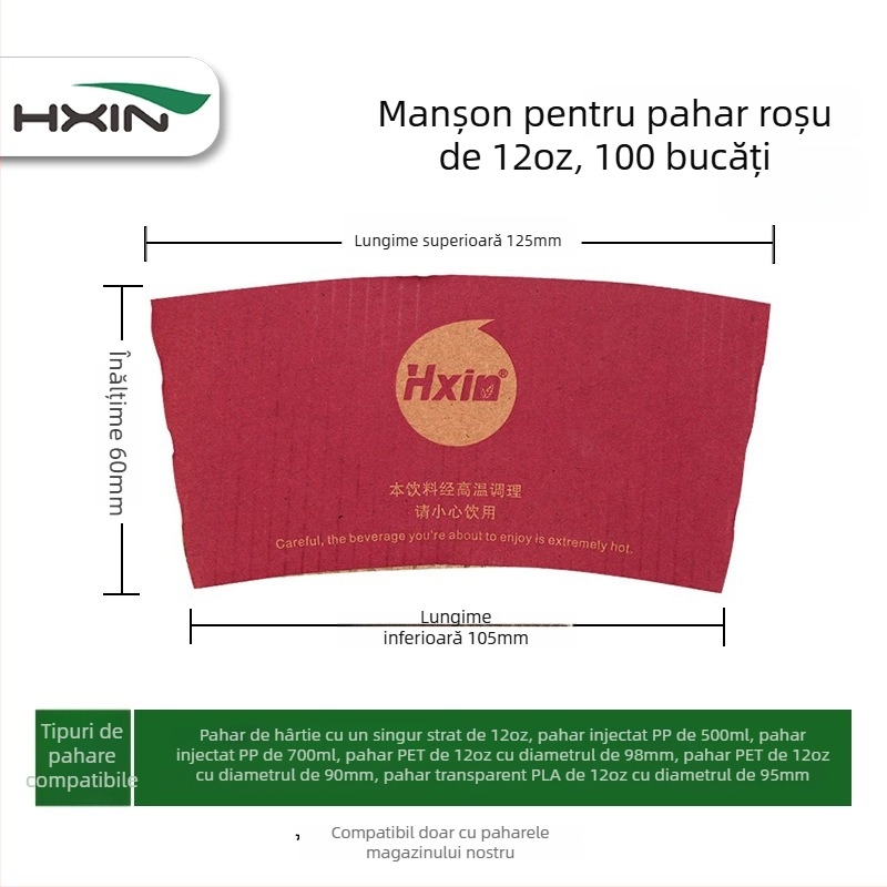 Suport de unică folosință pentru pahar din Kraft, pentru cafea și ceai cu lapte, husă izolatoare din plastic pentru pahare la pachet