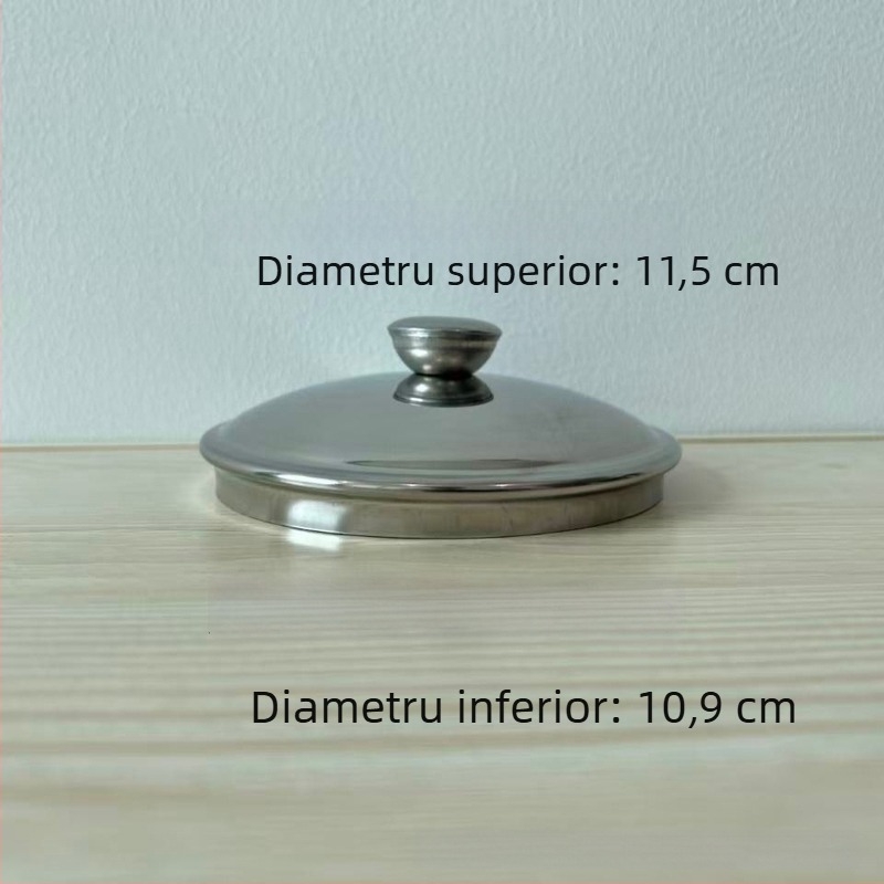 Capac de ceașcă din oțel inoxidabil 304, capac universal pentru cești și ceainic, capac rotund protecție la praf, durabil și rezistent la căderi