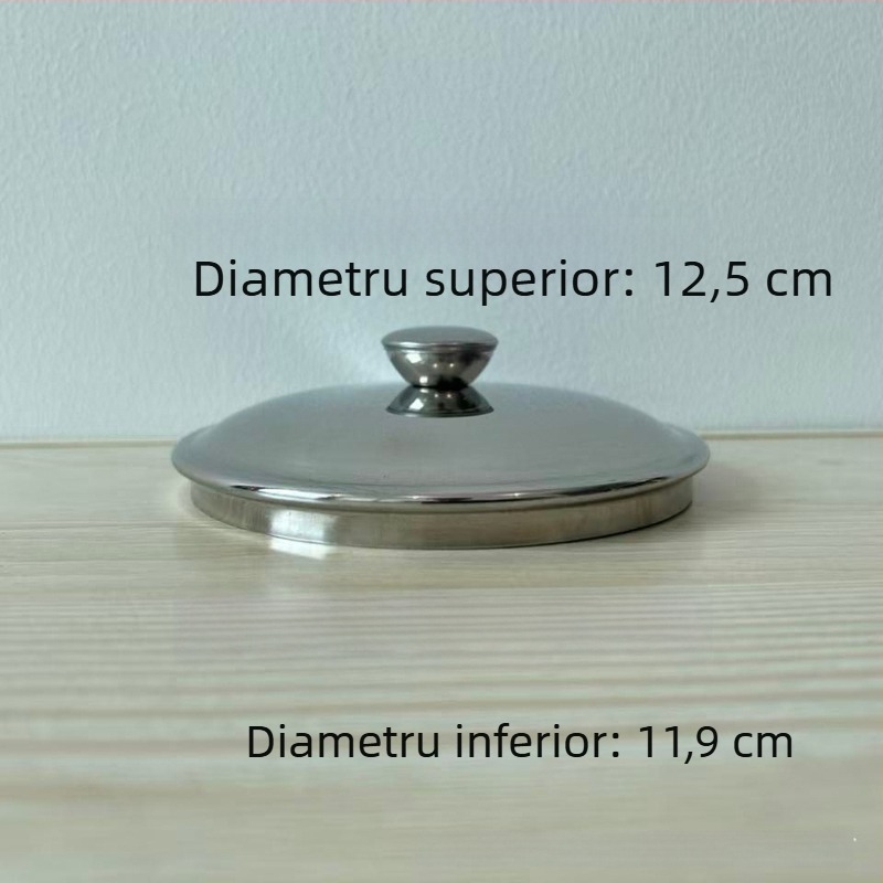 Capac de ceașcă din oțel inoxidabil 304, capac universal pentru cești și ceainic, capac rotund protecție la praf, durabil și rezistent la căderi