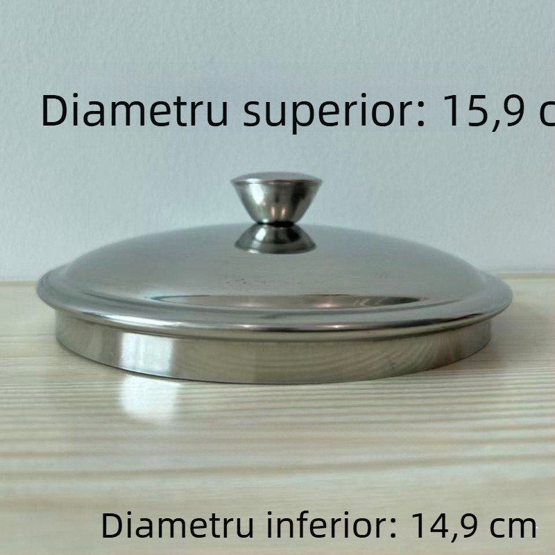 Capac de ceașcă din oțel inoxidabil 304, capac universal pentru cești și ceainic, capac rotund protecție la praf, durabil și rezistent la căderi