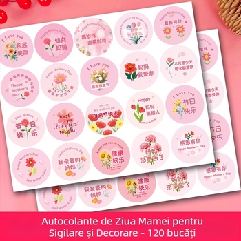 Stickere pentru Ziua Mamei – pentru mamă, modele decorative mici pentru buchet de flori, pungă de cadou și cutie de cadou, autocolante autoadezive