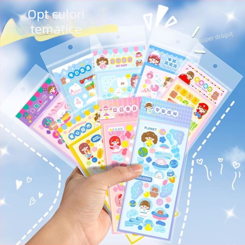 Set de Stickere Goo Card – Stickere pentru planner în stil coreean, tăiate cu laser, drăguțe, modele de înaltă calitate