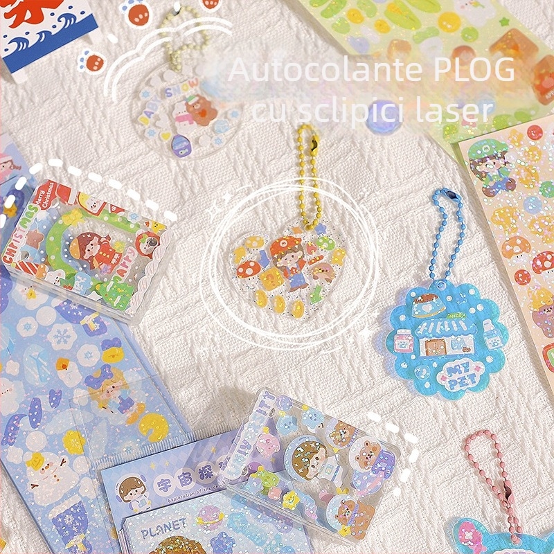 Set de Stickere Goo Card – Stickere pentru planner în stil coreean, tăiate cu laser, drăguțe, modele de înaltă calitate