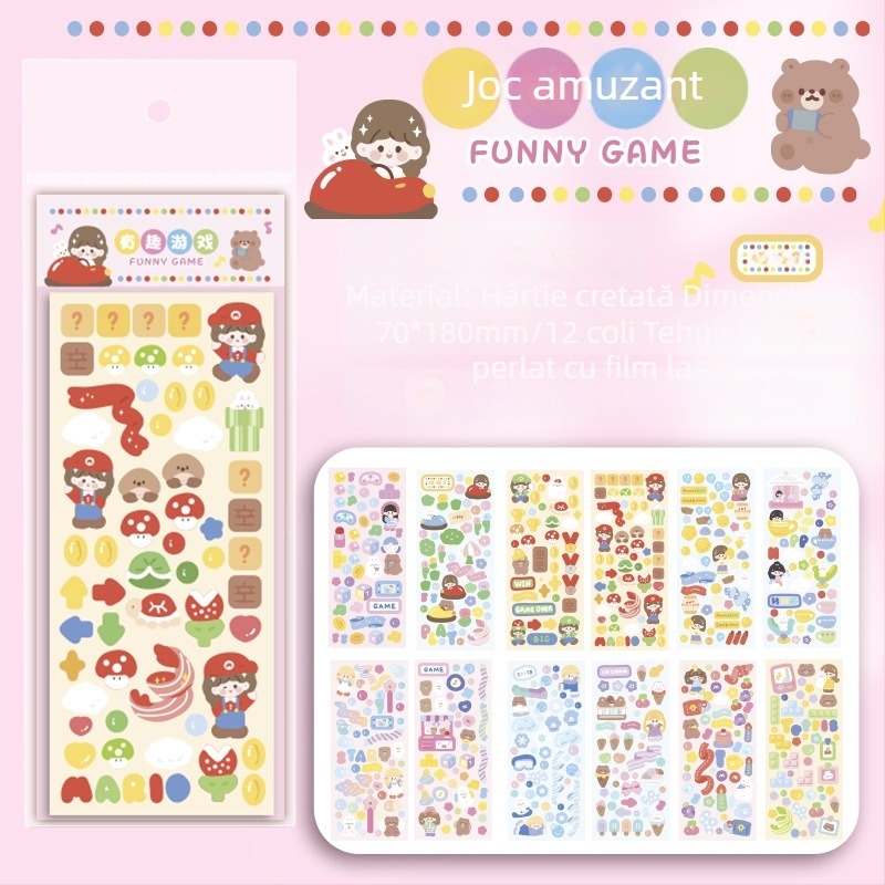 Set de Stickere Goo Card – Stickere pentru planner în stil coreean, tăiate cu laser, drăguțe, modele de înaltă calitate