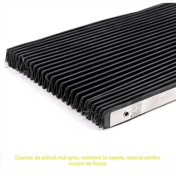 Capac de protecție pentru freza turret cu panou din cauciuc în formă de acordeon, protecție la șpanuri metalice și clips pentru cabluri