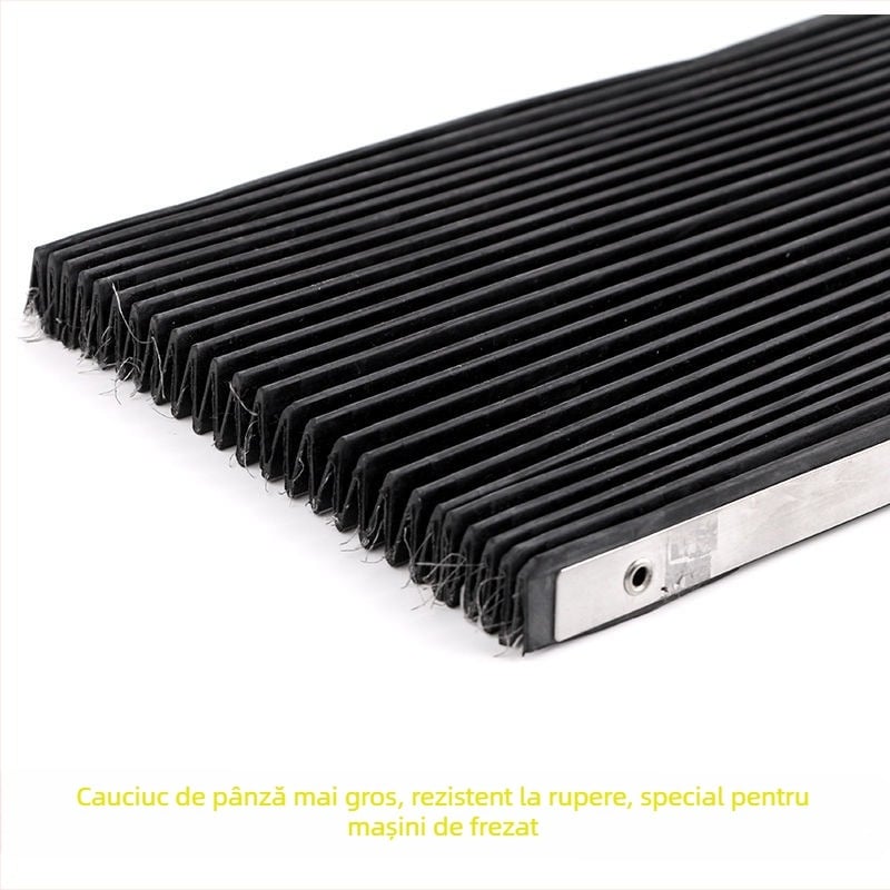 Capac de protecție pentru freza turret cu panou din cauciuc în formă de acordeon, protecție la șpanuri metalice și clips pentru cabluri