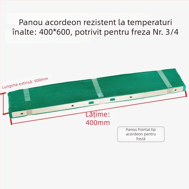 Capac de protecție pentru freza turret cu panou din cauciuc în formă de acordeon, protecție la șpanuri metalice și clips pentru cabluri