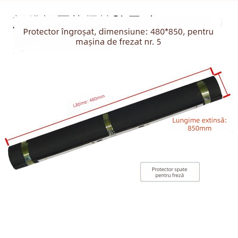 Capac de protecție pentru freza turret cu panou din cauciuc în formă de acordeon, protecție la șpanuri metalice și clips pentru cabluri